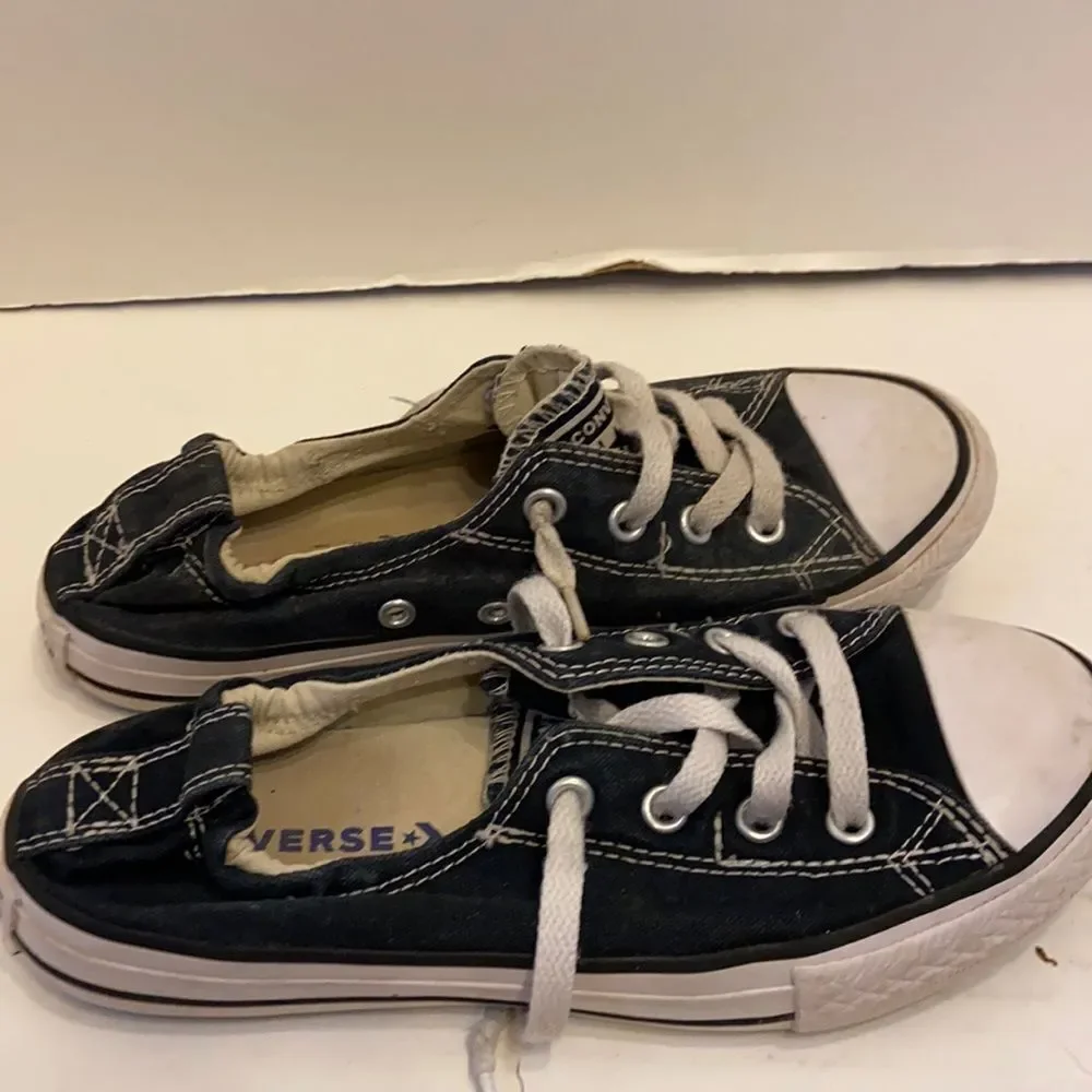 Converse all star scrunched sneakers youth size 3 black